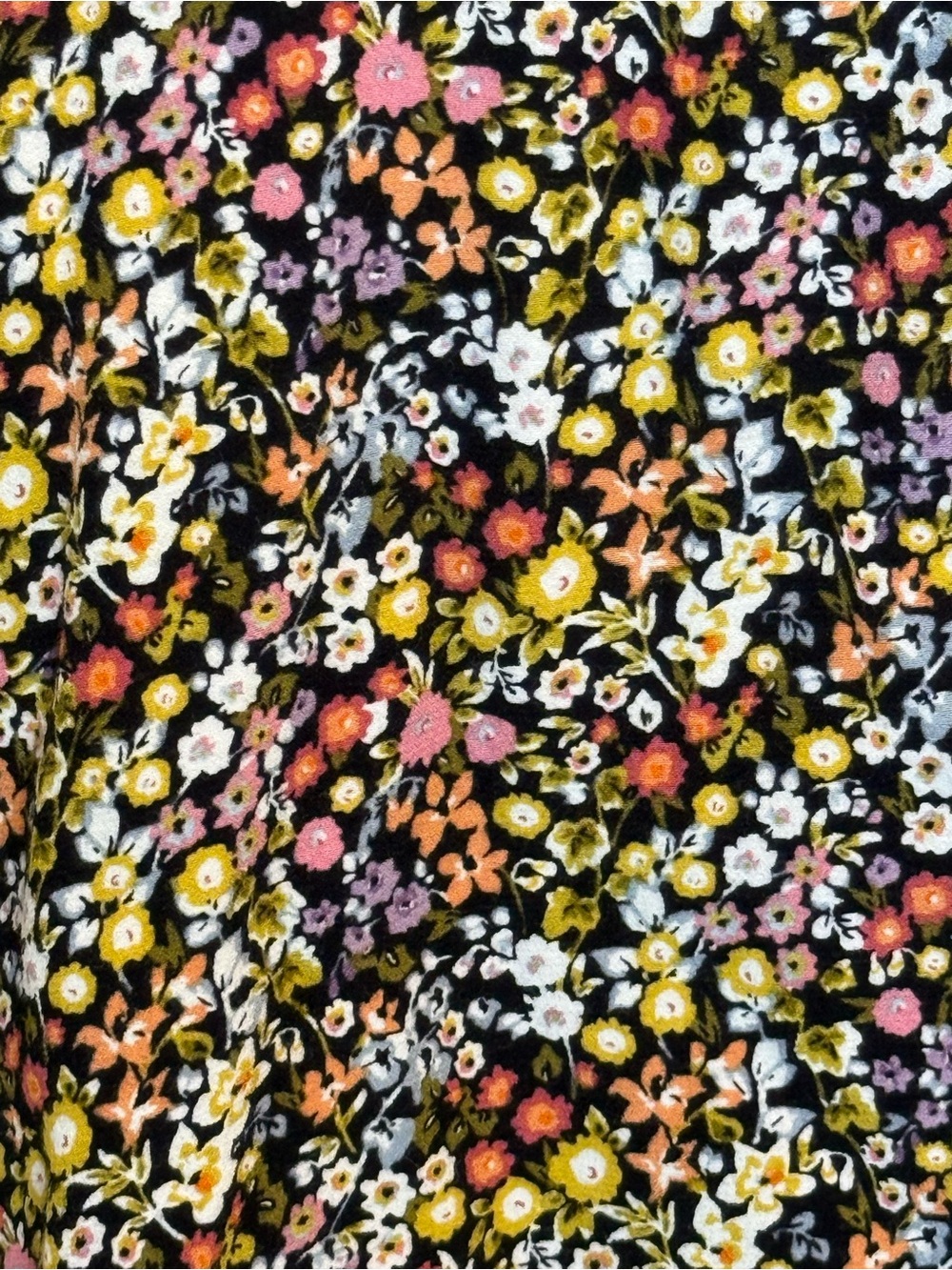 π«Άπ» LOFT Swing Dress Floral Short Sleeve Ruffle-Hem - Picture 5 of 5